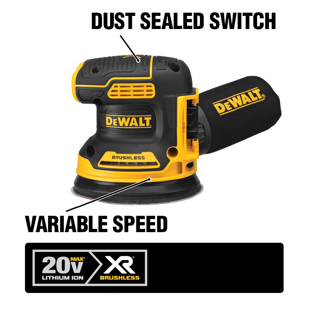 20-Volt MAX Li-Ion Cordless Brushless Jigsaw(Tool-Only) w/ Bonus 5 in. Sander(Tool-Only), Battery 5Ah(2), Charger & Bag