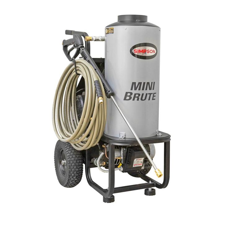 Simpson Mini Brute 1500 PSI at 1.8 GPM with Triplex Plunger Pump Hot Water Professional Electric Pressure Washer