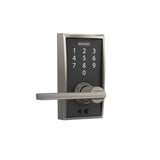 Schlage Century Touch Electronic Door Lock Deadbolt and Latitude Lever, Matte Black