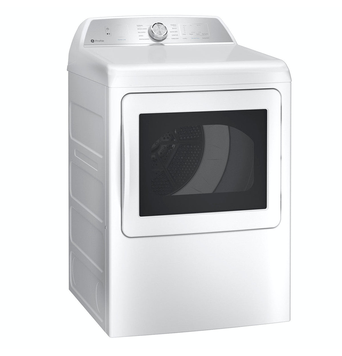 GE 7.4-cu ft Reversible Side-Swing Door Steam Cycle Gas Dryer, Diamond Gray, ENERGY STAR
