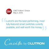 Caseta Wireless Smart Lighting Switch for All Bulb Types or Fans, Push Button, White - Super Arbor