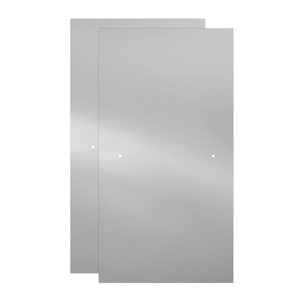 Everly 60 in. x 59-1/4 in. Mod Semi-Frameless Sliding Bathtub Door in Chrome and 1/4 in. (6mm) Clear Glass - Super Arbor