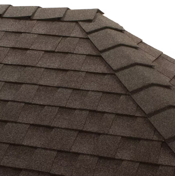 TimberCrest 10 in. W Pewter Gray/Stone Gray Bullnose Hip and Ridge Cap Shingles (20 lin. ft. per Box) (30-Pieces)