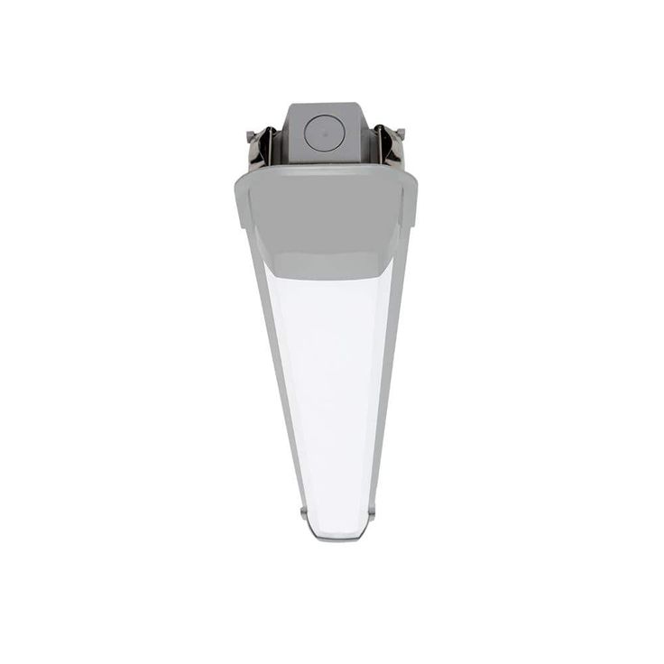 Commercial Electric 4 ft. Vapor Tight 4500 Lumens Gray Integrated LED Wraparound Light 3000K 4000K 5000K Wet Rated 120-277v