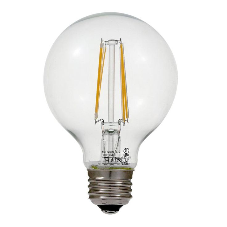 Euri Lighting 60W Equivalent Warm White (2700K) G25 Dimmable Clear LED Light Bulb