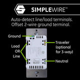 Z-Wave Plus Smart Light Switch, White and Light Almond - Super Arbor