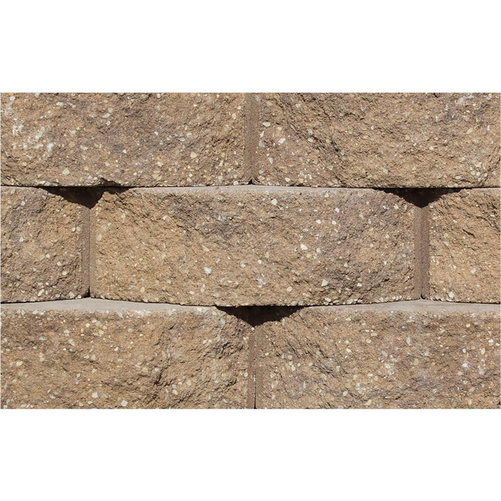Rockwood Retaining Walls Cottage Stone 4 in. H x 12 in. W x 8.5 in. D Sandstone-Brown Concrete Garden Wall Block (96-Pieces/31.68 sq. ft./Pack)