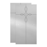 Everly 60 in. x 59-1/4 in. Mod Semi-Frameless Sliding Bathtub Door in Nickel and 1/4 in. (6mm) Tranquility Glass - Super Arbor