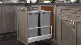 Rev-A-Shelf 35-Quart Plastic Soft Close Pull Out Trash Can