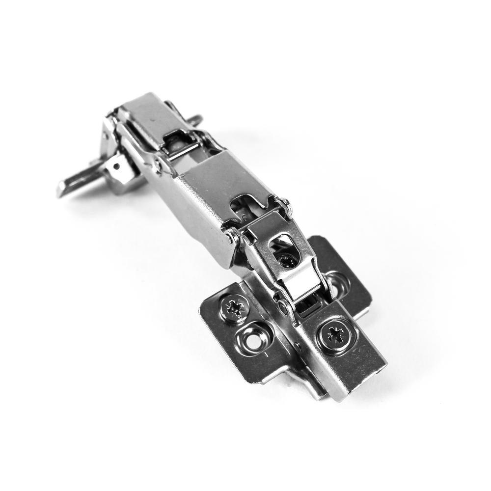 165-Degree 35 mm Full Overlay Soft Close Frameless Cabinet Door Hinges with Installation Screws (5-Pairs) - Super Arbor