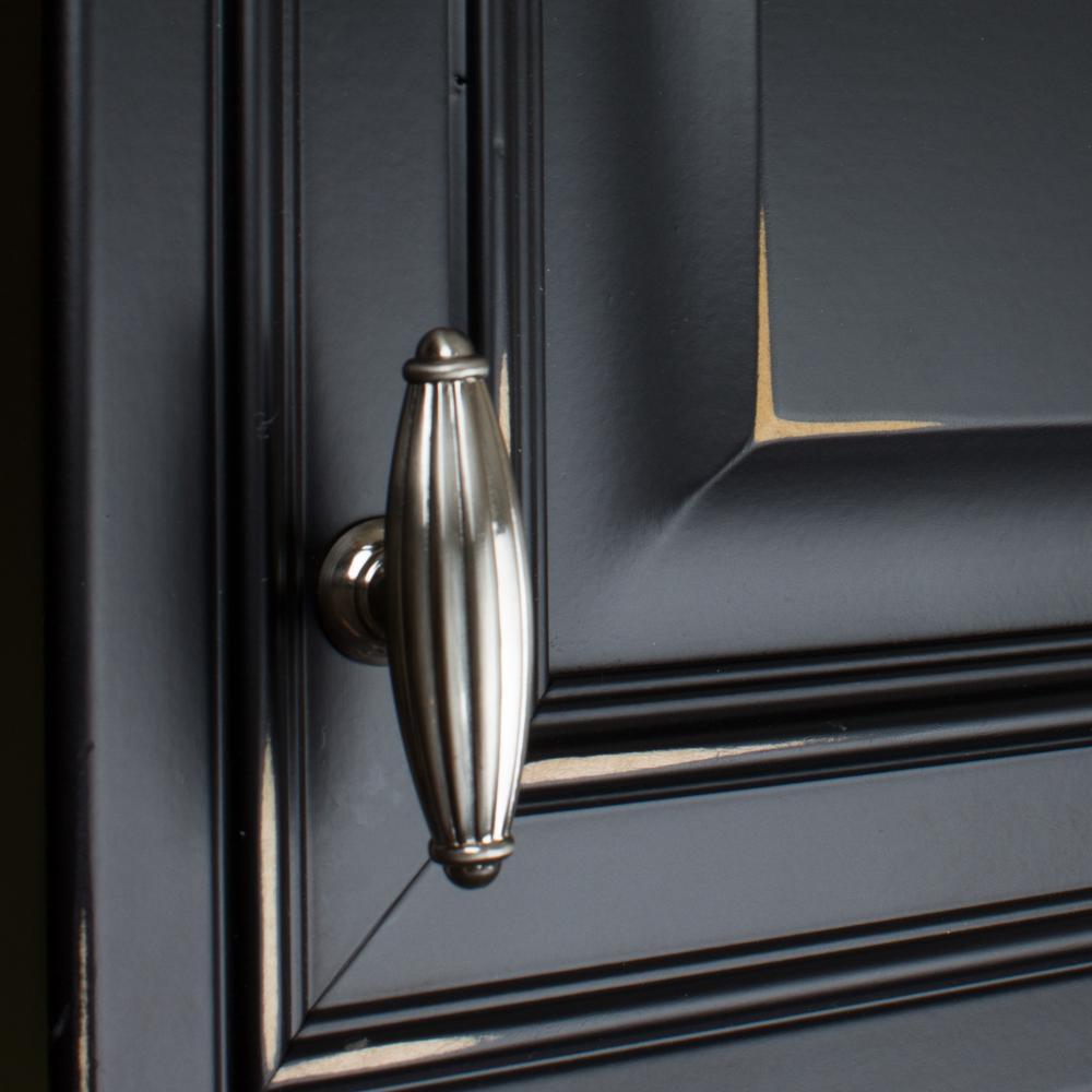 2-1/2 in. Satin Nickel Fluted Cabinet Drawer Knobs (10-Pack) - Super Arbor