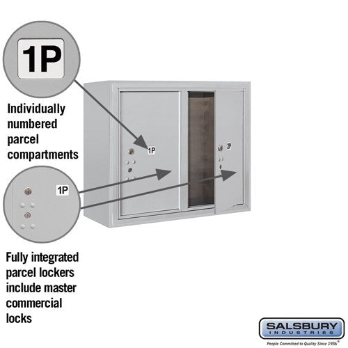 6 Door High Surface Mounted 4C Horizontal Parcel Locker with Private Access
