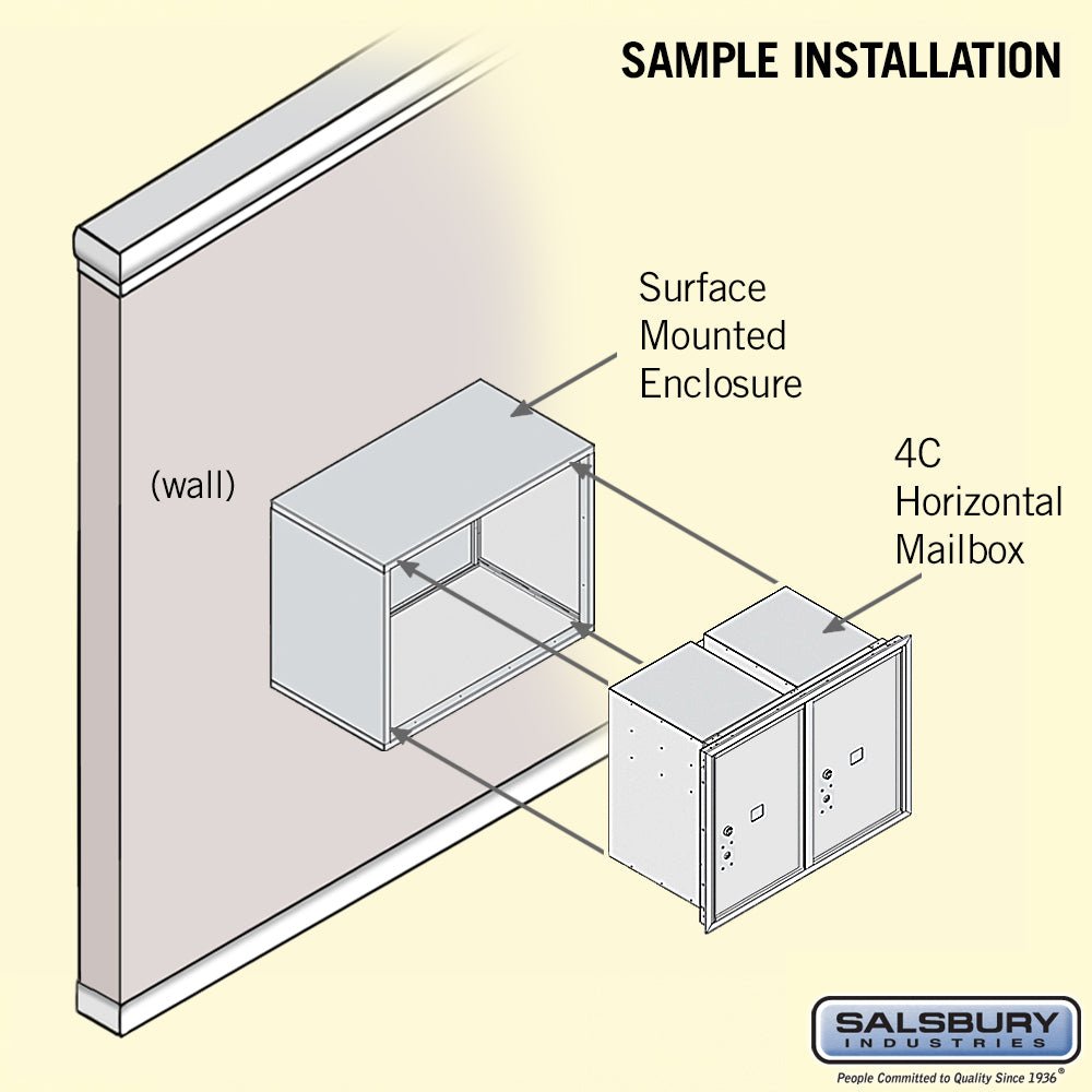 6-Door High Surface Mounted Parcel Locker with Private Access