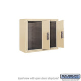 6 Door High Surface Mounted Parcel Locker with 2 Parcel Lockers in Sandstone with Private Access