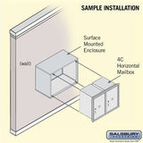 6 Door High Surface Mounted Parcel Locker with USPS Access in Sandstone