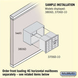 Surface Mounted Enclosure for Double Column Mailbox - Black