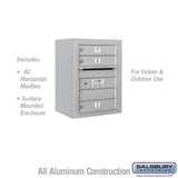 6 Door High Surface Mounted 4C Horizontal Mailbox with USPS Access