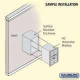 6-Door High Surface Mounted Bronze Mailbox with Private Access