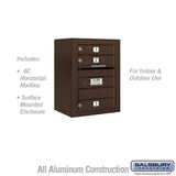 6 Door High Surface Mounted 4C Horizontal Mailbox with USPS Access