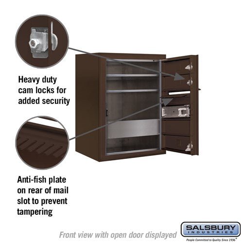 6 Door High Surface Mounted 4C Horizontal Mailbox with USPS Access