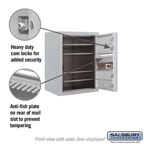 6 Door High Surface Mounted 4C Horizontal Mailbox with USPS Access