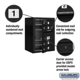 6-Door High Surface Mounted 4C Horizontal Mailbox with USPS Access