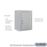6 Door High Surface Mounted Parcel Locker with USPS Access