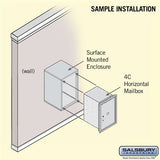 6 Door High Surface Mounted Parcel Locker with USPS Access in Sandstone