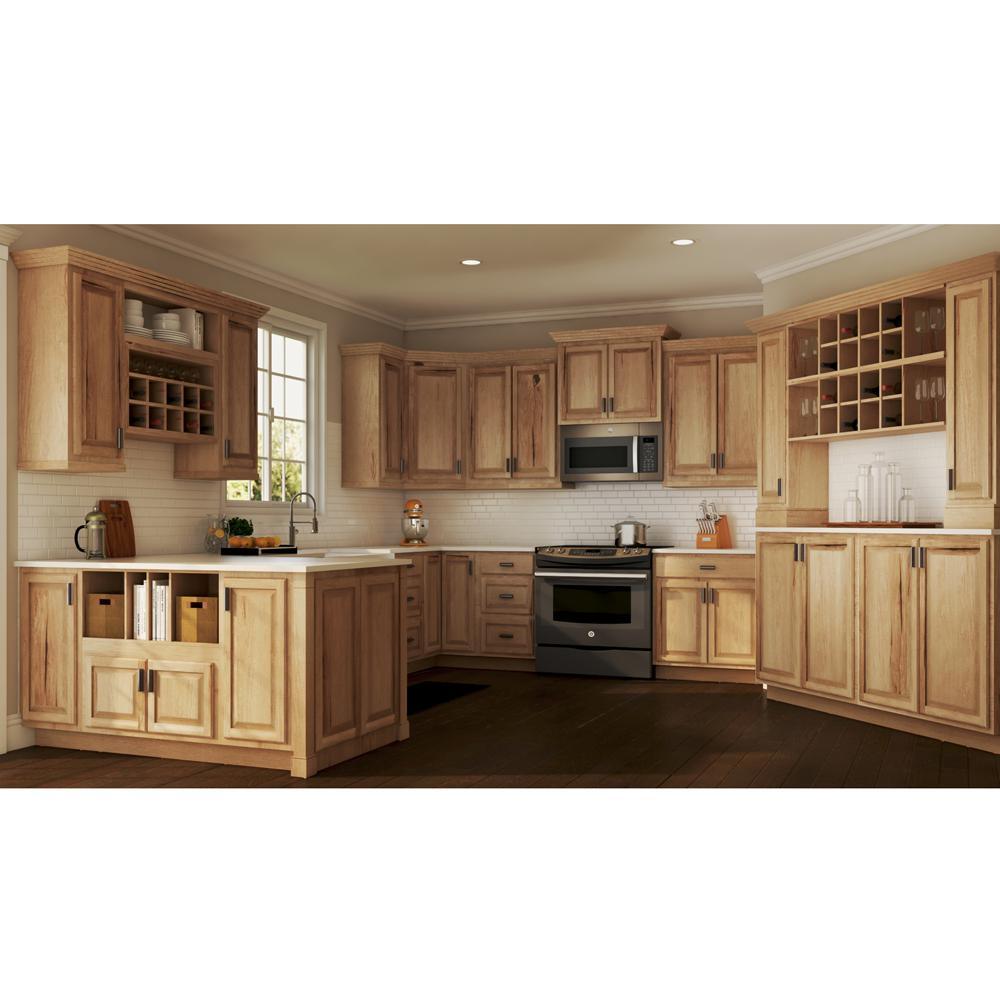 Hampton Assembled 24 x 34.5 x 21 in. Bathroom Vanity Base Cabinet in Natural Hickory