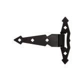 Everbilt 8 in. Black Decorative Spring Gate Tee Hinge (2-Pack)