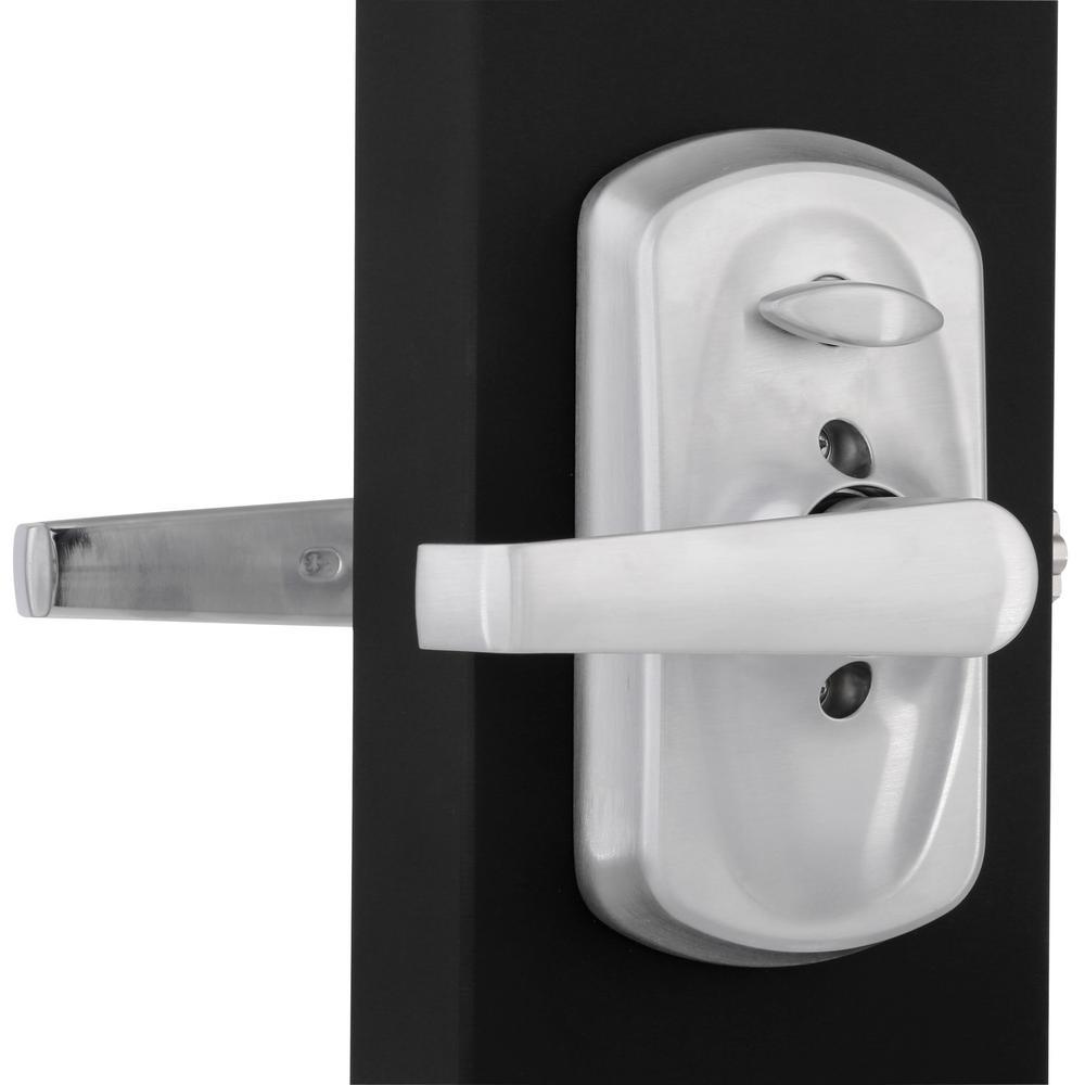 Plymouth Satin Chrome Electronic Door Lock with Elan Door Lever - Super Arbor