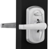Plymouth Satin Chrome Electronic Door Lock with Elan Door Lever - Super Arbor