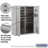 10 Door High Surface Mounted 4C Horizontal Mailbox with Parcel Lockers and USPS Access