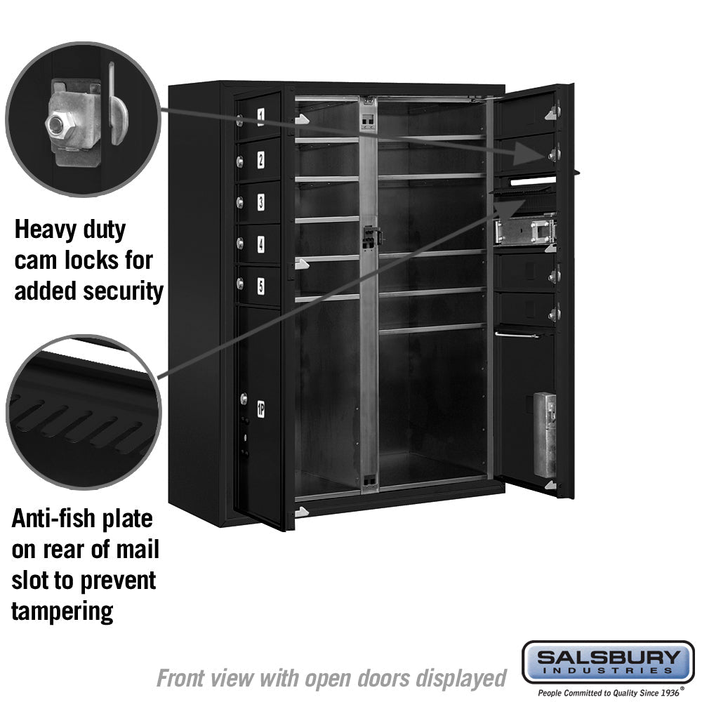 10 Door High Surface Mounted 4C Horizontal Mailbox with Parcel Lockers and USPS Access