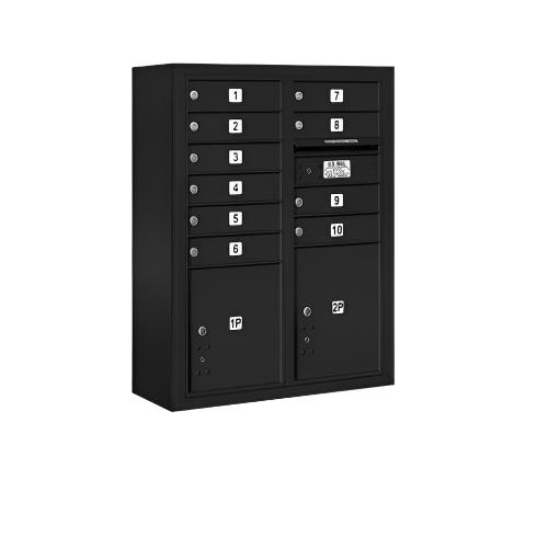 Salsbury 10-Door High Surface Mounted 4C Horizontal Mailbox with Parcel Lockers – Bronze