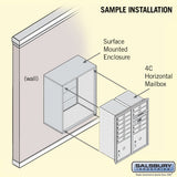 Surface Mounted 4C Horizontal Mailbox Unit - 10 Door High, Double Column, Front Loading, Private Access