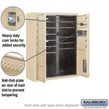 10 Door High Surface Mounted 4C Horizontal Mailbox with Parcel Lockers in Sandstone