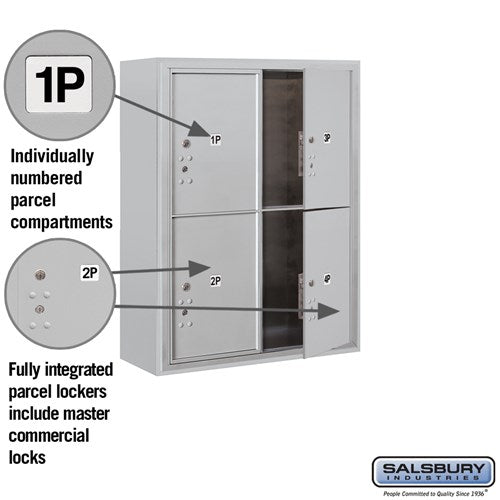 10-Door Surface Mounted Parcel Locker with 4 Parcel Lockers for Private Access