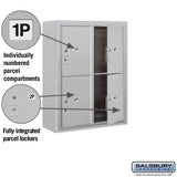 10-Door Surface Mounted Parcel Locker with 4 Parcel Lockers, Aluminum, USPS Access