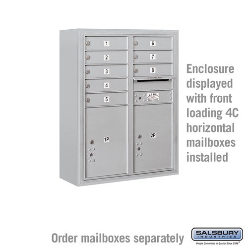 Surface Mounted Enclosure for Double Column Mailboxes - Aluminum