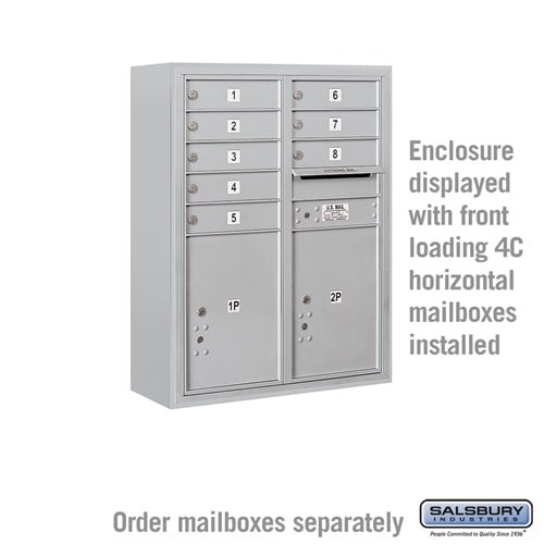 Surface Mounted Enclosure for Double Column Mailboxes - Aluminum