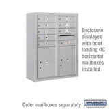 Surface Mounted Enclosure for Double Column Mailboxes - Aluminum