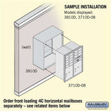 Surface Mounted Enclosure for Double Column Mailboxes - Aluminum