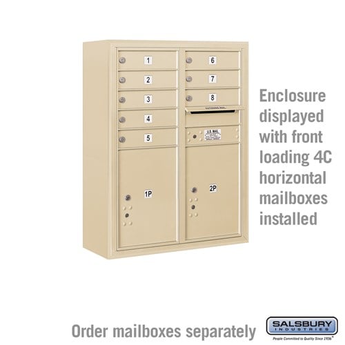 Surface Mounted Enclosure for Double Column 4C Horizontal Mailbox Unit
