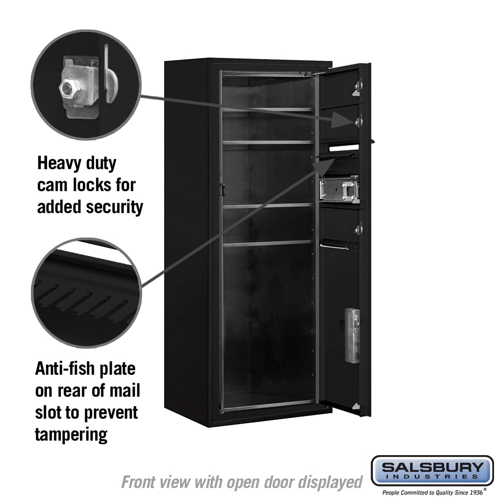 10-Door Surface Mounted Mailbox with Parcel Locker and USPS Access