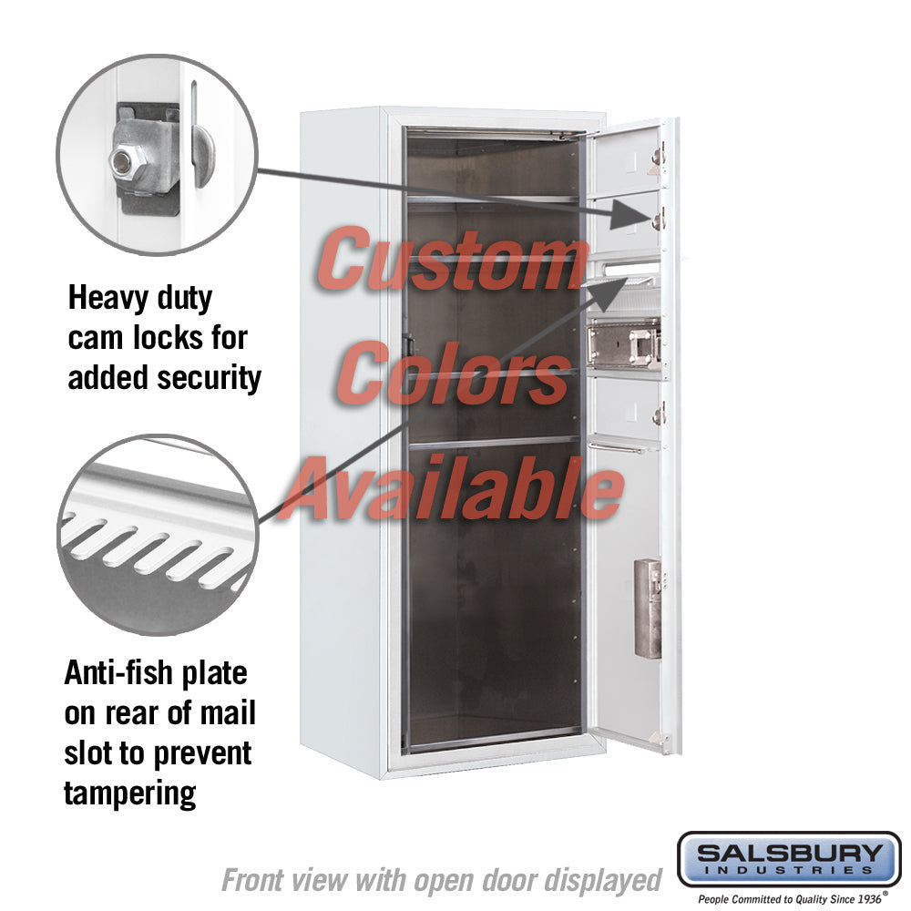 Surface Mounted 4C Horizontal Mailbox Unit - 10 Door High - Front Loading - Private Access
