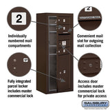 10 Door High Surface Mounted 4C Horizontal Mailbox with Parcel Locker in Bronze