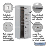 10-Door Surface Mounted Mailbox with Parcel Locker for Private Access