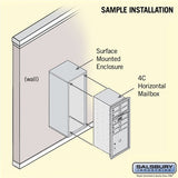 10-Door Surface Mounted Mailbox with Parcel Locker for Private Access