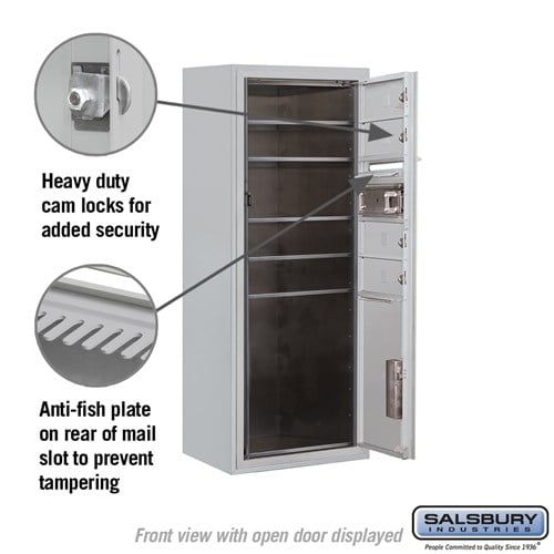 10-Door Surface Mounted 4C Horizontal Mailbox with Parcel Locker